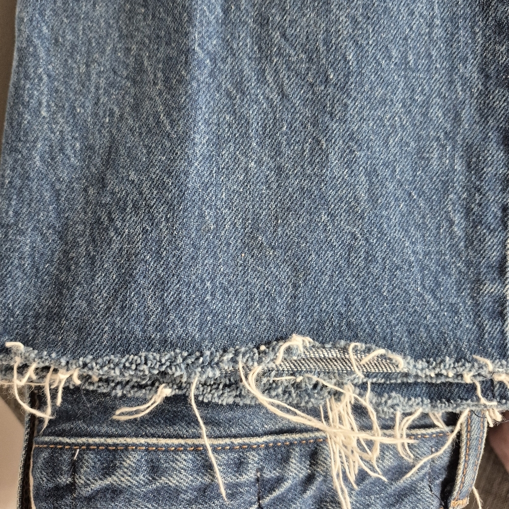 Denim Forum Aritzia The Joni High Rise Loose Crop Denim Jeans Button Fly 24 - Picture 2 of 11